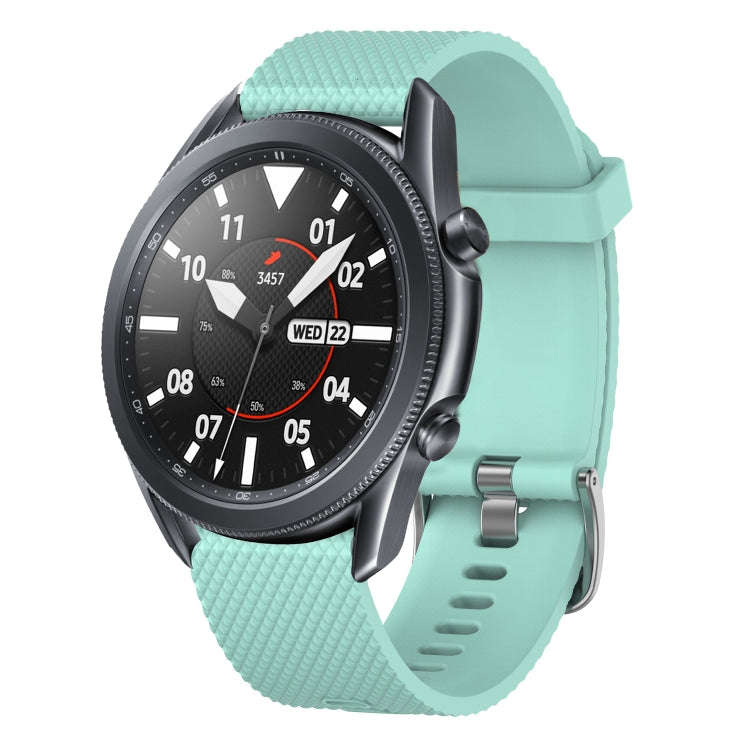 For Samsung Galaxy Watch3 45mm 22mm Diamond Textured Silicone Watch Band(Water Duck)