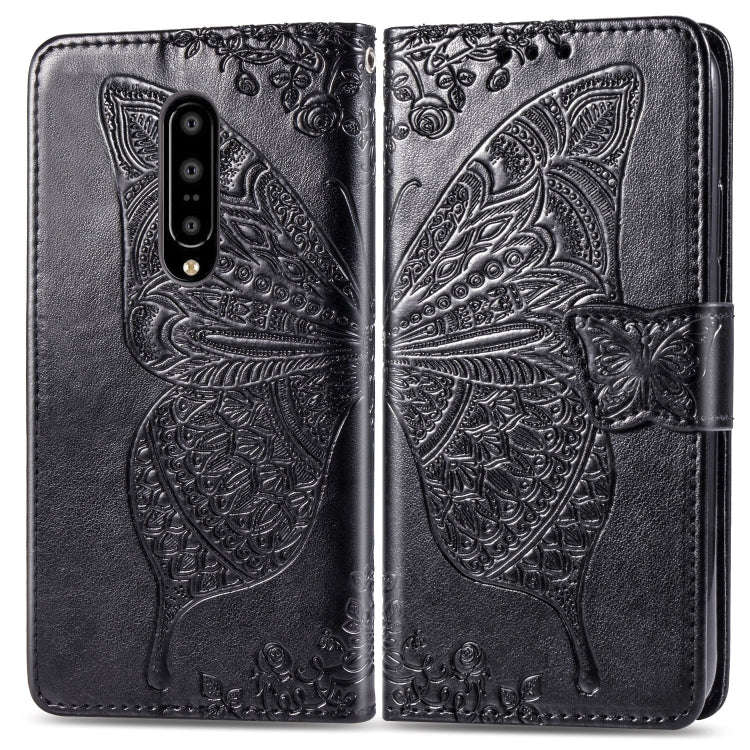 Butterfly Love Flowers Embossing Horizontal Flip Leather Case for OnePlus 7 Pro, with Holder & Ca...