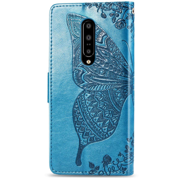 Butterfly Love Flowers Embossing Horizontal Flip Leather Case for OnePlus 7 Pro, with Holder & Ca...