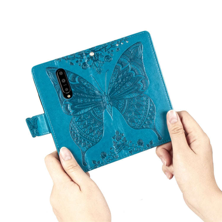Butterfly Love Flowers Embossing Horizontal Flip Leather Case for OnePlus 7 Pro, with Holder & Ca...