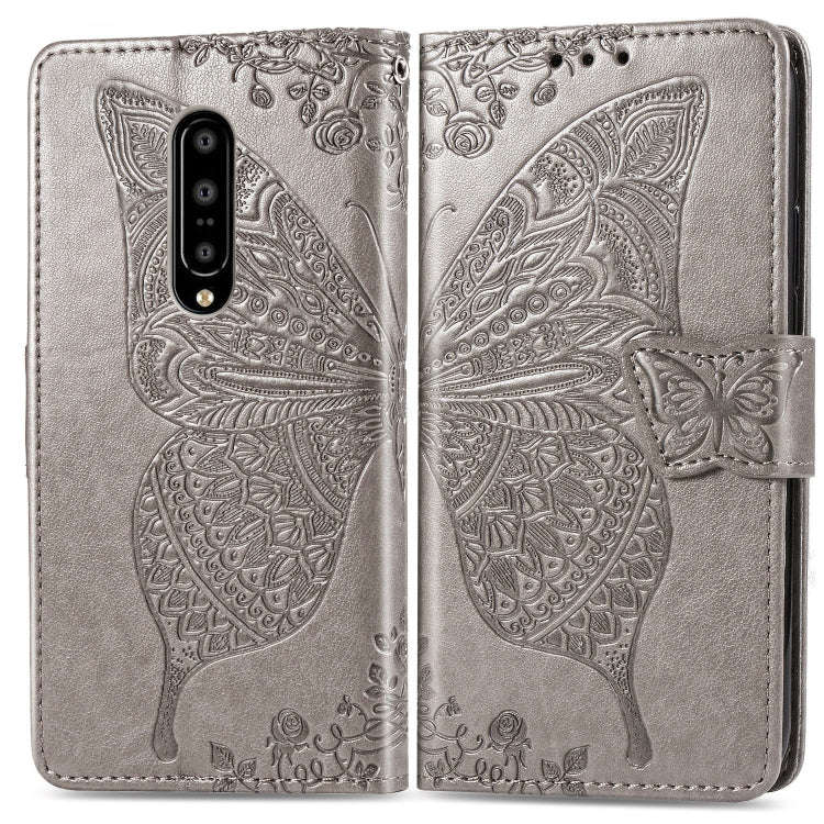 Butterfly Love Flowers Embossing Horizontal Flip Leather Case for OnePlus 7 Pro, with Holder & Ca...