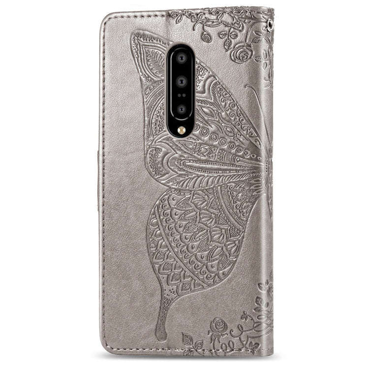 Butterfly Love Flowers Embossing Horizontal Flip Leather Case for OnePlus 7 Pro, with Holder & Ca...