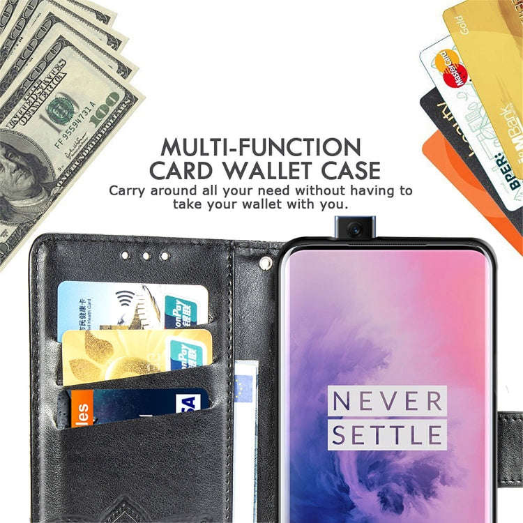 Butterfly Love Flowers Embossing Horizontal Flip Leather Case for OnePlus 7 Pro, with Holder & Ca...