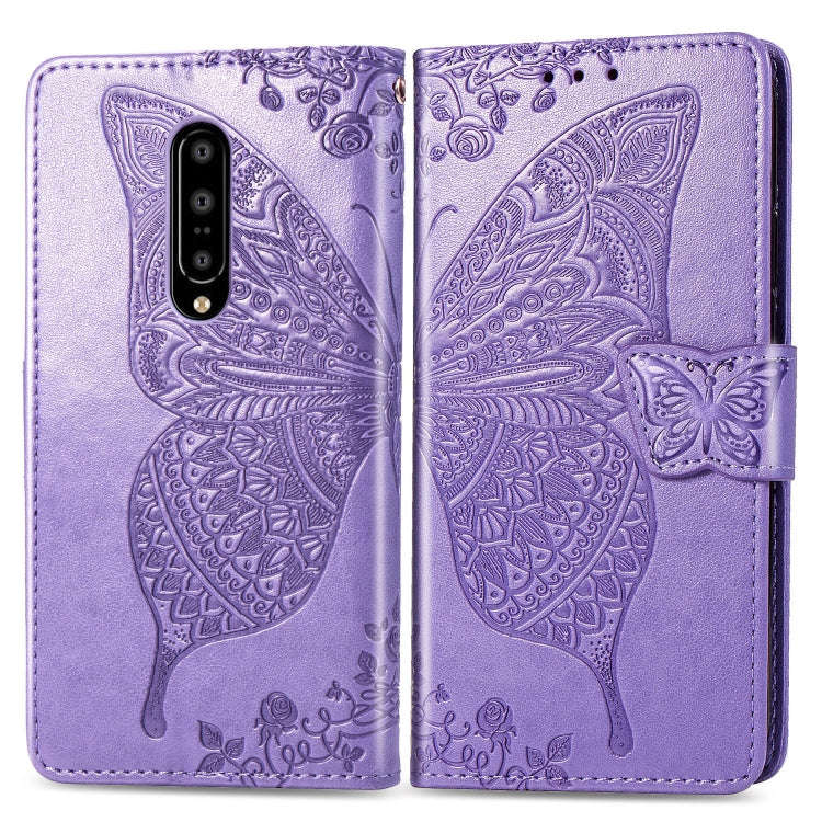 Butterfly Love Flowers Embossing Horizontal Flip Leather Case for OnePlus 7 Pro, with Holder & Ca...