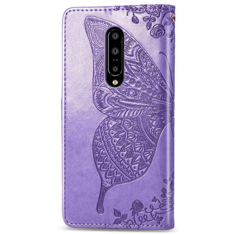 Butterfly Love Flowers Embossing Horizontal Flip Leather Case for OnePlus 7 Pro, with Holder & Ca...