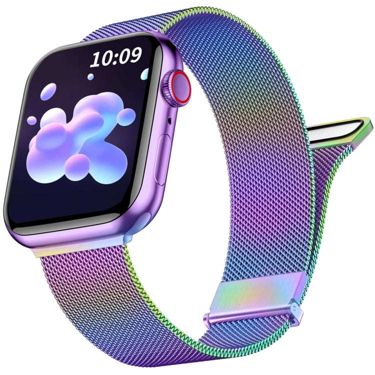 For Apple Watch 42mm Milan Double Magnetic Steel Mesh Watch Band(Color)