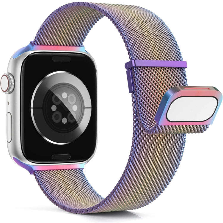 For Apple Watch 42mm Milan Double Magnetic Steel Mesh Watch Band(Color)