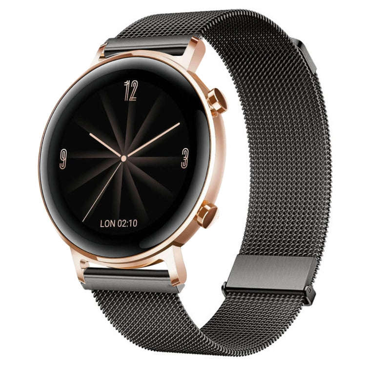 For Huawei Watch GT 2e / GT 42mm/46mm Milan Double Magnetic Steel Mesh Watch Band(Gray)