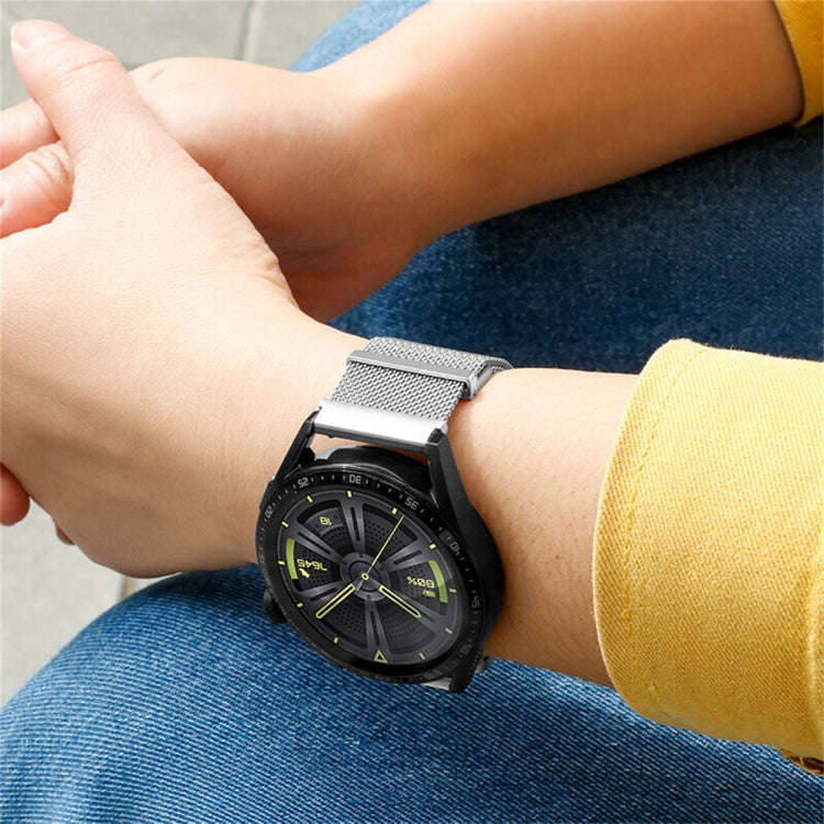 For Huawei Watch GT3 Pro 46mm Milan Double Magnetic Steel Mesh Watch Band(Gray)