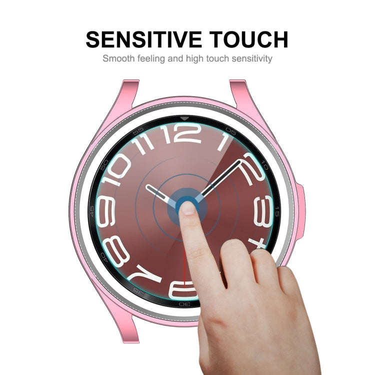 For Samsung Galaxy Watch6 Classic 47mm ENKAY Hat-Prince Electroplated Soft TPU Case + 0.2mm 9H Gl...