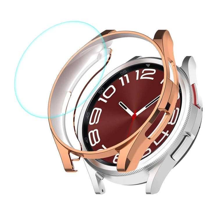 For Samsung Galaxy Watch6 Classic 47mm ENKAY Hat-Prince Electroplated Soft TPU Case + 0.2mm 9H Gl...