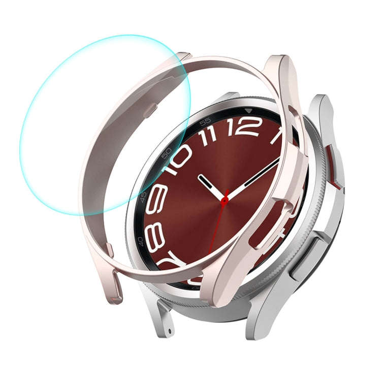 For Samsung Galaxy Watch6 Classic 43mm ENKAY Hat-Prince Electroplated Hard PC Case + 0.2mm 9H Gla...