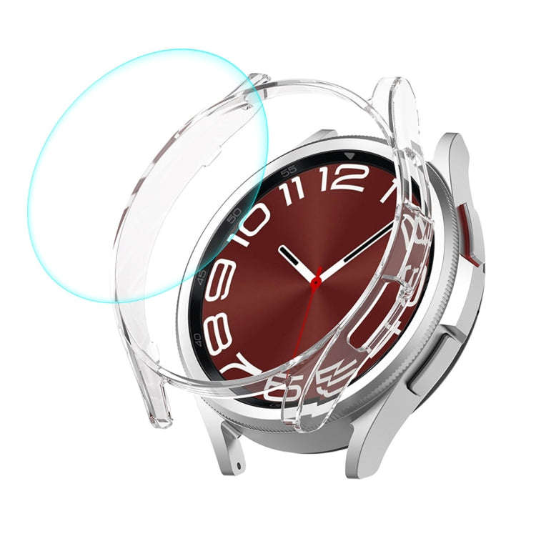 For Samsung Galaxy Watch6 Classic 43mm ENKAY Hat-Prince Electroplated Hard PC Case + 0.2mm 9H Gla...
