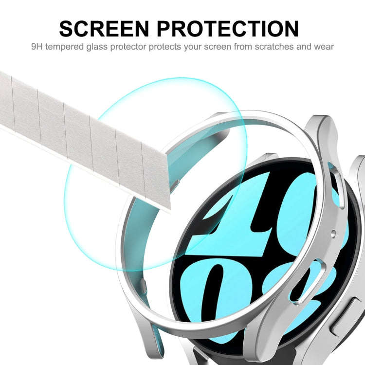 For Samsung Galaxy Watch6 44mm ENKAY Hat-Prince Electroplated Hard PC Case + 0.2mm 9H Glass Scree...