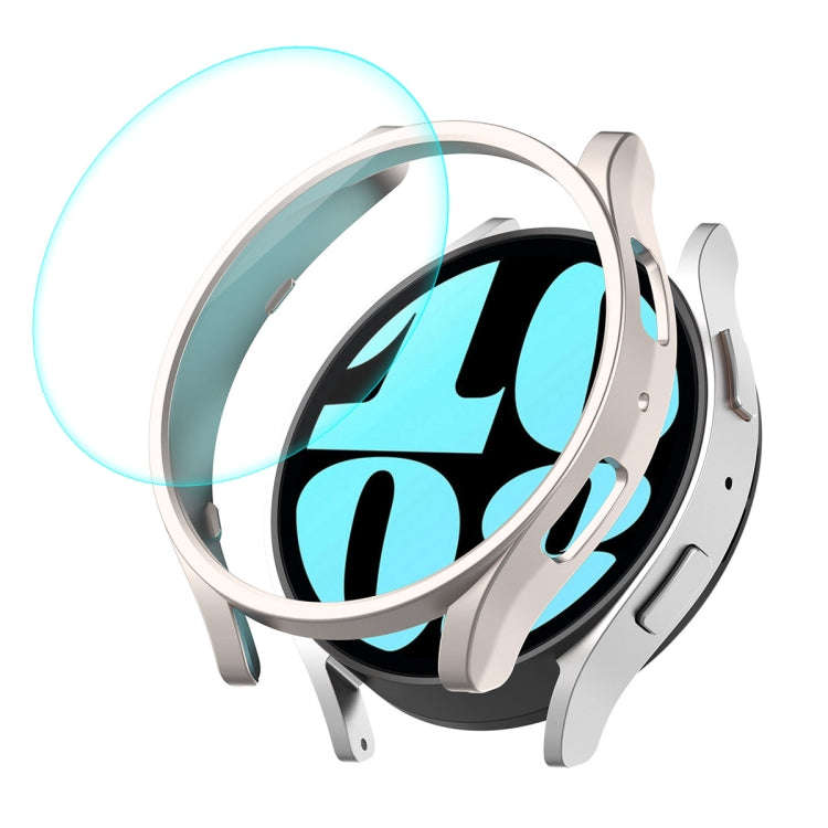 For Samsung Galaxy Watch6 44mm ENKAY Hat-Prince Electroplated Hard PC Case + 0.2mm 9H Glass Scree...