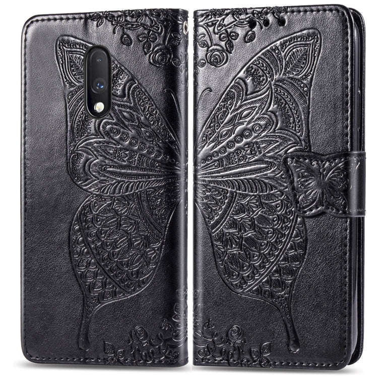 Butterfly Love Flowers Embossing Horizontal Flip Leather Case For One Plus 7  with Holder & Card ...