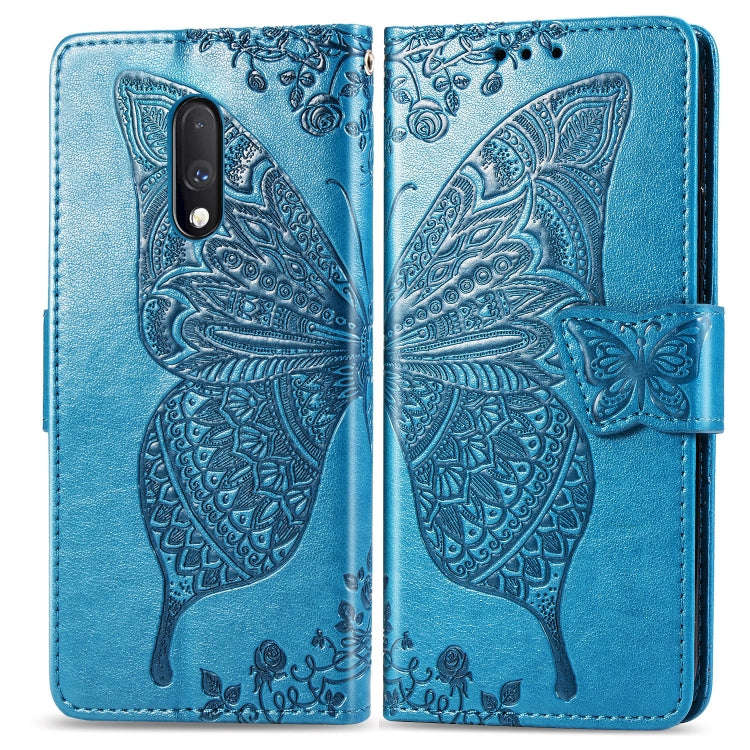 Butterfly Love Flowers Embossing Horizontal Flip Leather Case For One Plus 7  with Holder & Card ...