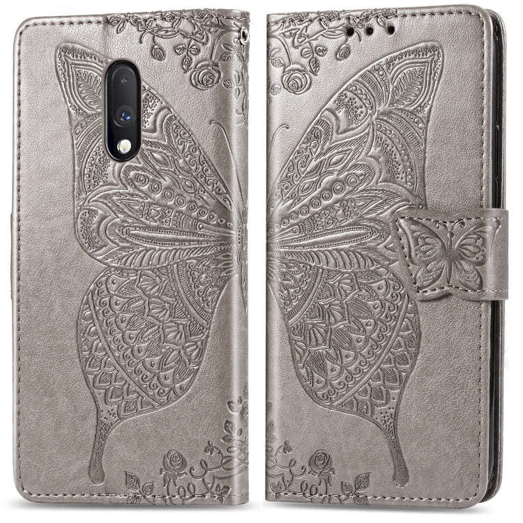 Butterfly Love Flowers Embossing Horizontal Flip Leather Case For One Plus 7  with Holder & Card ...