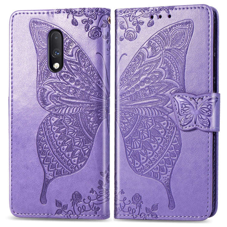 Butterfly Love Flowers Embossing Horizontal Flip Leather Case For One Plus 7  with Holder & Card ...