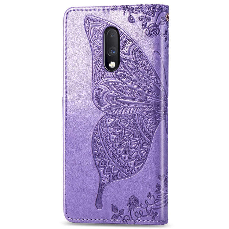Butterfly Love Flowers Embossing Horizontal Flip Leather Case For One Plus 7  with Holder & Card ...