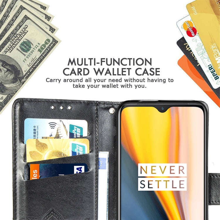 Butterfly Love Flowers Embossing Horizontal Flip Leather Case For One Plus 7  with Holder & Card ...