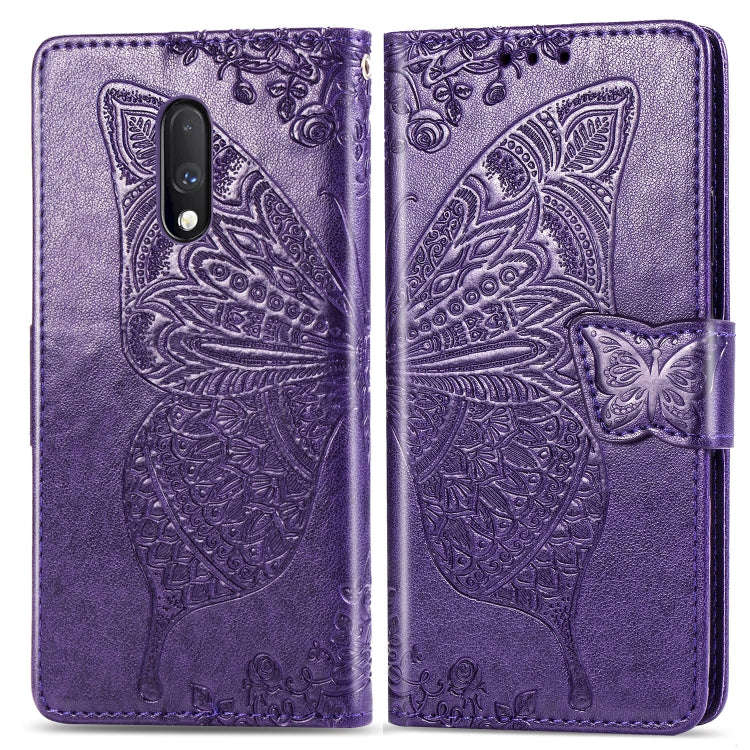 Butterfly Love Flowers Embossing Horizontal Flip Leather Case For One Plus 7  with Holder & Card ...