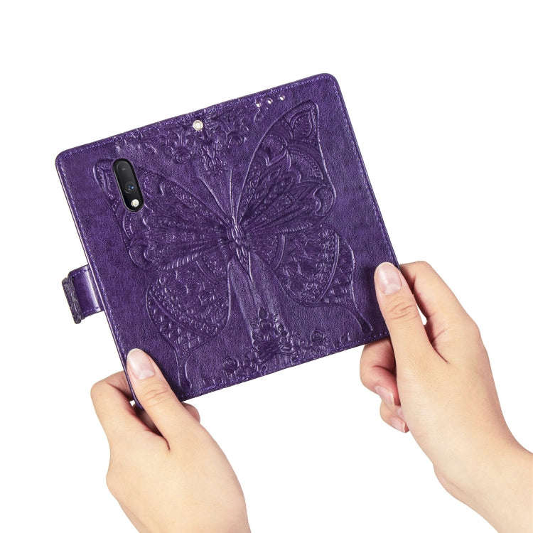Butterfly Love Flowers Embossing Horizontal Flip Leather Case For One Plus 7  with Holder & Card ...