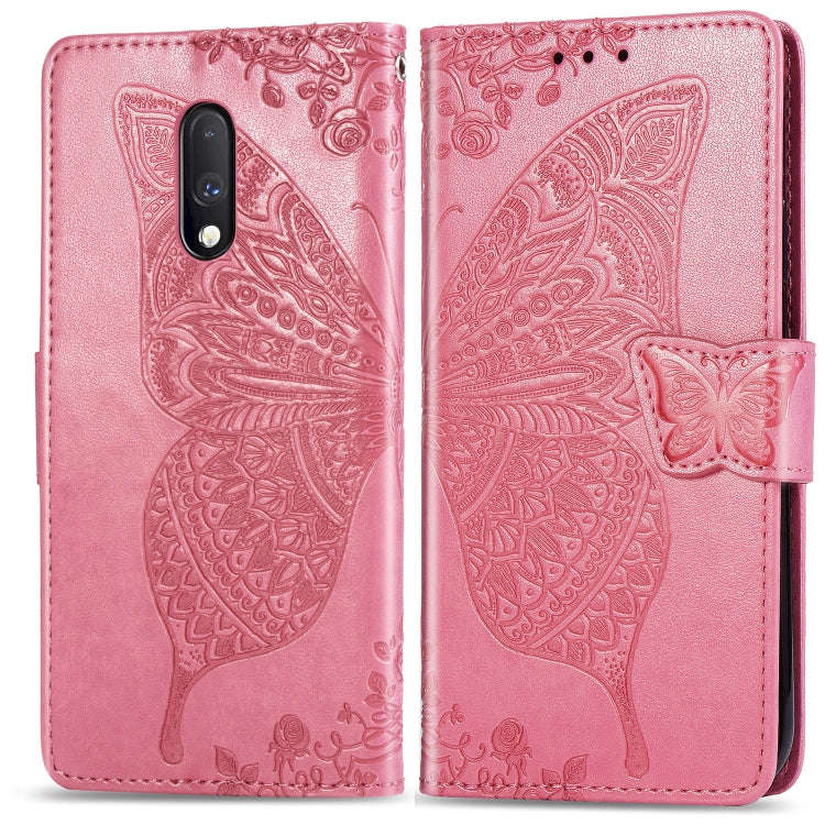 Butterfly Love Flowers Embossing Horizontal Flip Leather Case For One Plus 7  with Holder & Card ...