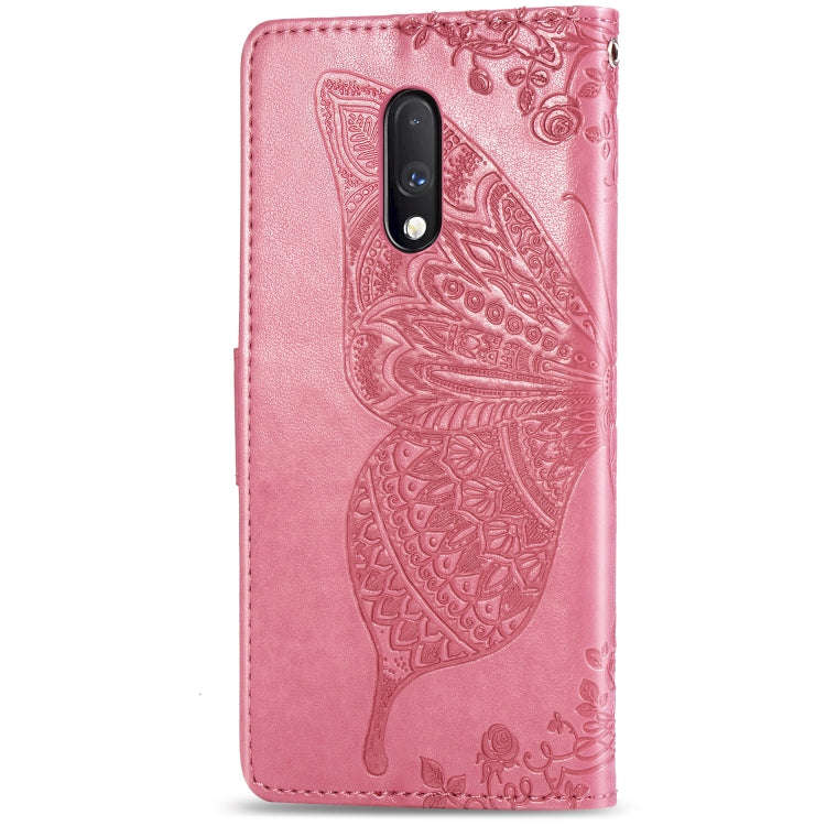 Butterfly Love Flowers Embossing Horizontal Flip Leather Case For One Plus 7  with Holder & Card ...