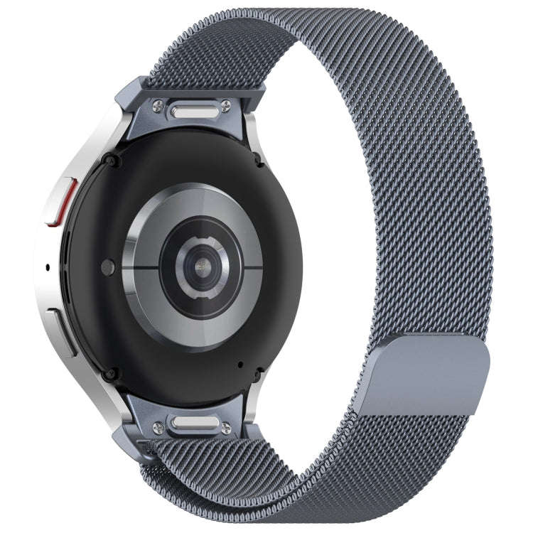 For Samsung Galaxy Watch4 / 4 Classic 46mm Button Style Milan Magnetic Metal Watch Band(Gray)