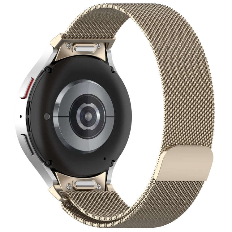 For Samsung Galaxy Watch4 / 4 Classic 46mm Button Style Milan Magnetic Metal Watch Band(Starlight...