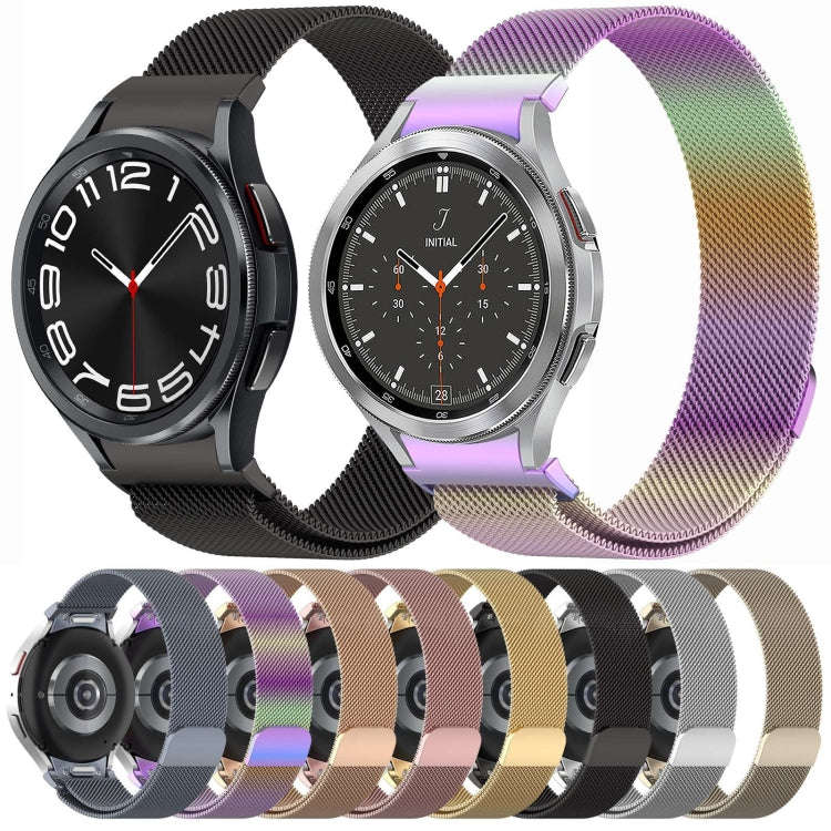 For Samsung Galaxy Watch4 / 4 Classic 46mm Button Style Milan Magnetic Metal Watch Band(Gray)