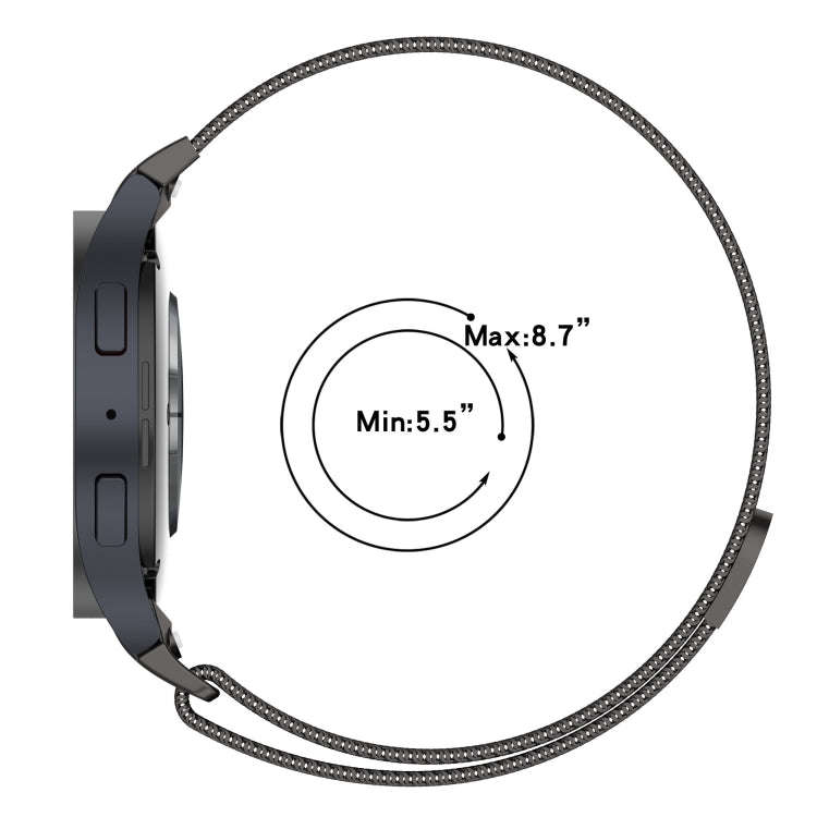 For Samsung Galaxy Watch4 / 4 Classic 46mm Button Style Milan Magnetic Metal Watch Band(Starlight...
