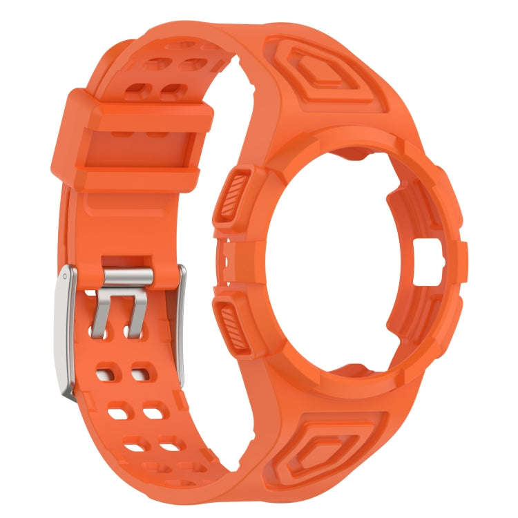 For Samsung Galaxy Watch6 44mm TPU Integrated Silicone Watch Band(Orange)