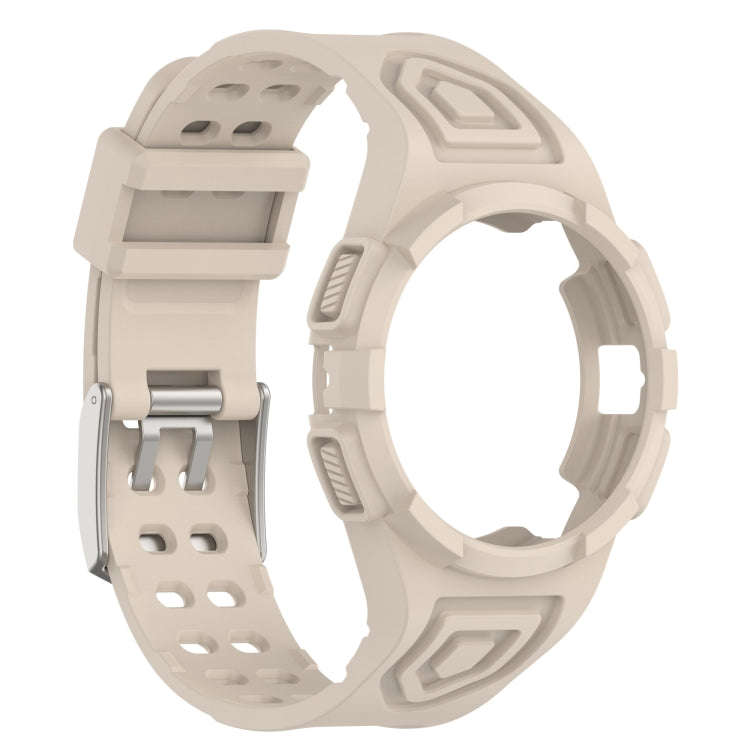 For Samsung Galaxy Watch6 44mm TPU Integrated Silicone Watch Band(Ivory White)