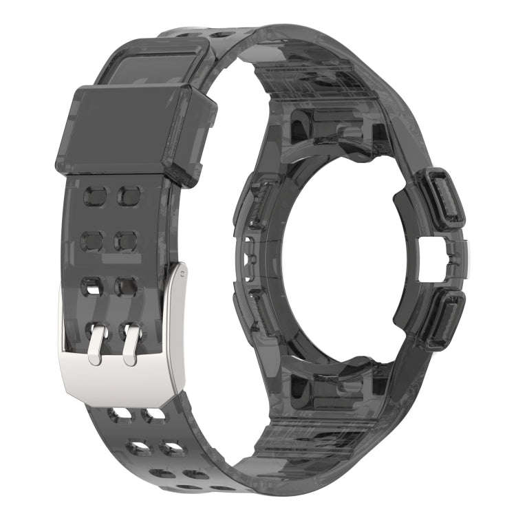 For Samsung Galaxy Watch6 40mm TPU Integrated Silicone Watch Band(Transparent Black)