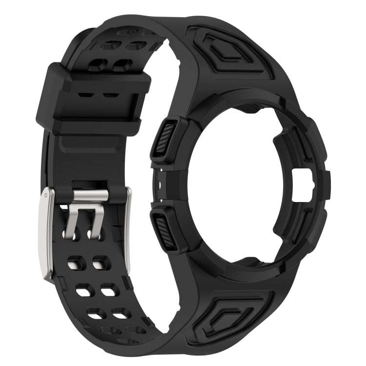 For Samsung Galaxy Watch6 40mm TPU Integrated Silicone Watch Band(Black)