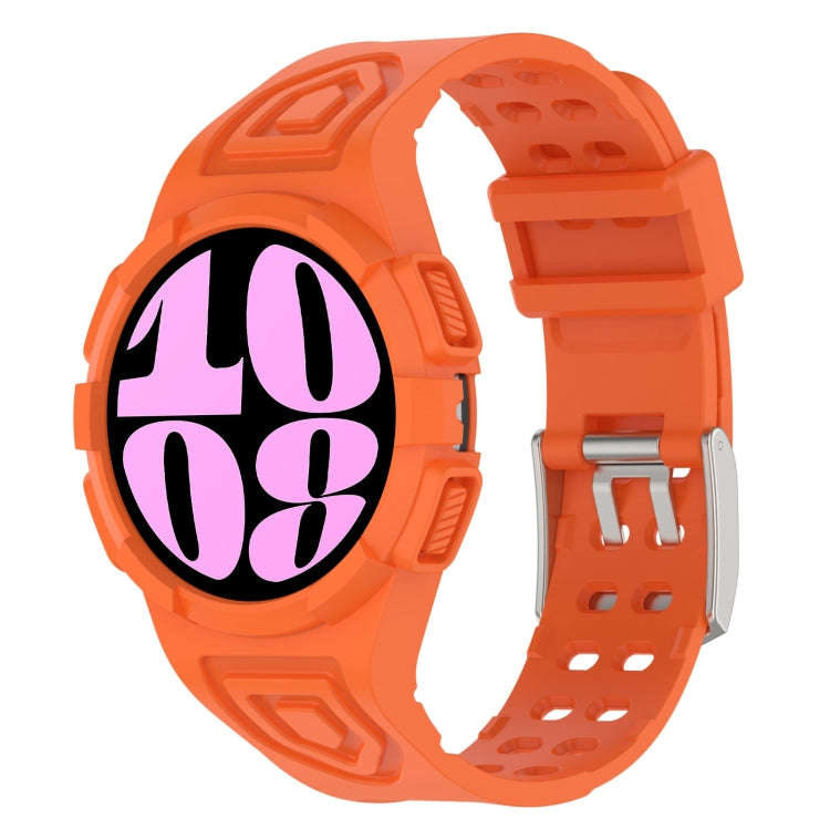 For Samsung Galaxy Watch6 40mm TPU Integrated Silicone Watch Band(Orange)