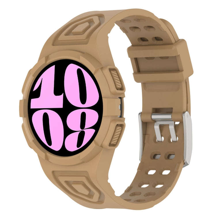 For Samsung Galaxy Watch6 40mm TPU Integrated Silicone Watch Band(Brown)