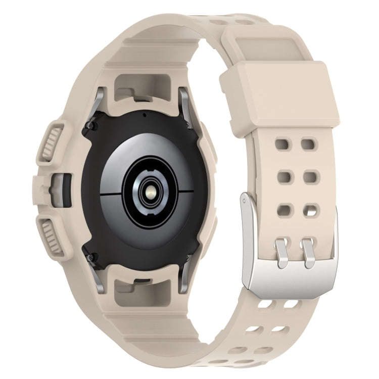 For Samsung Galaxy Watch6 40mm TPU Integrated Silicone Watch Band(Ivory White)