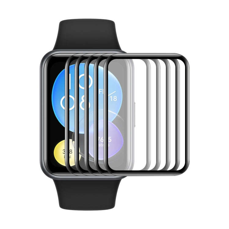 For Huawei Watch Fit Special Edition 5pcs ENKAY 3D Full Coverage Soft PC Edge PMMA HD Screen Film