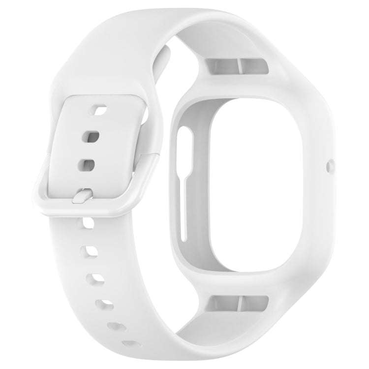 For Honor Watch 4 Integrated Fully Enclosed Silicone Watch Band(White)