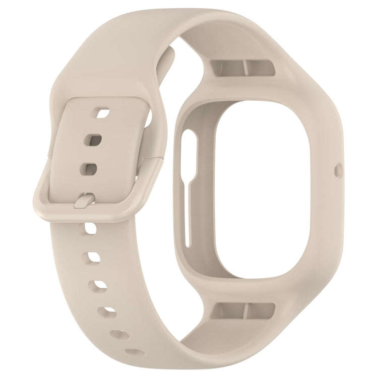 For Honor Watch 4 Integrated Fully Enclosed Silicone Watch Band(Ivory White)