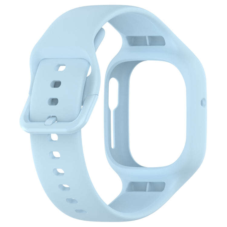 For Honor Watch 4 Integrated Fully Enclosed Silicone Watch Band(Light Blue)