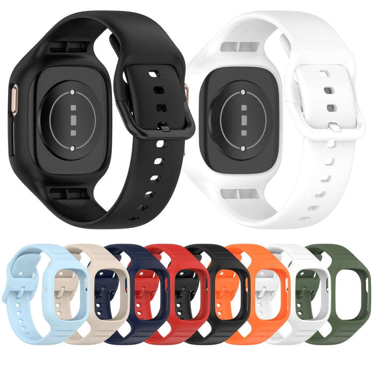 For Honor Watch 4 Integrated Fully Enclosed Silicone Watch Band(Light Blue)