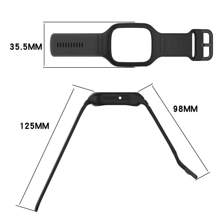 For Honor Watch 4 Integrated Fully Enclosed Silicone Watch Band(White)
