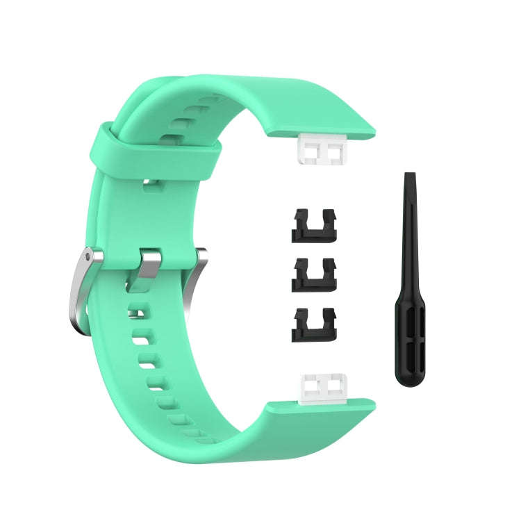 For Huawei Watch Fit Special Edition Solid Color Silicone Watch Band(Green)