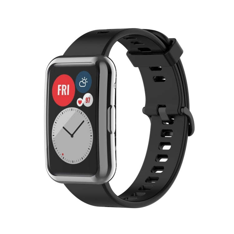 For Huawei Watch Fit TPU Electroplating Watch Protective Case(Grey)