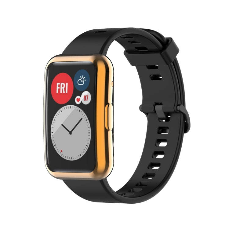 For Huawei Watch Fit Special Edition TPU Electroplating Watch Protective Case(Rose Gold)