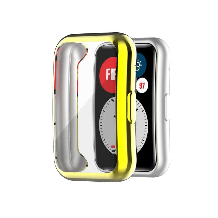 For Huawei Watch Fit TPU Electroplating Watch Protective Case(Transparent)